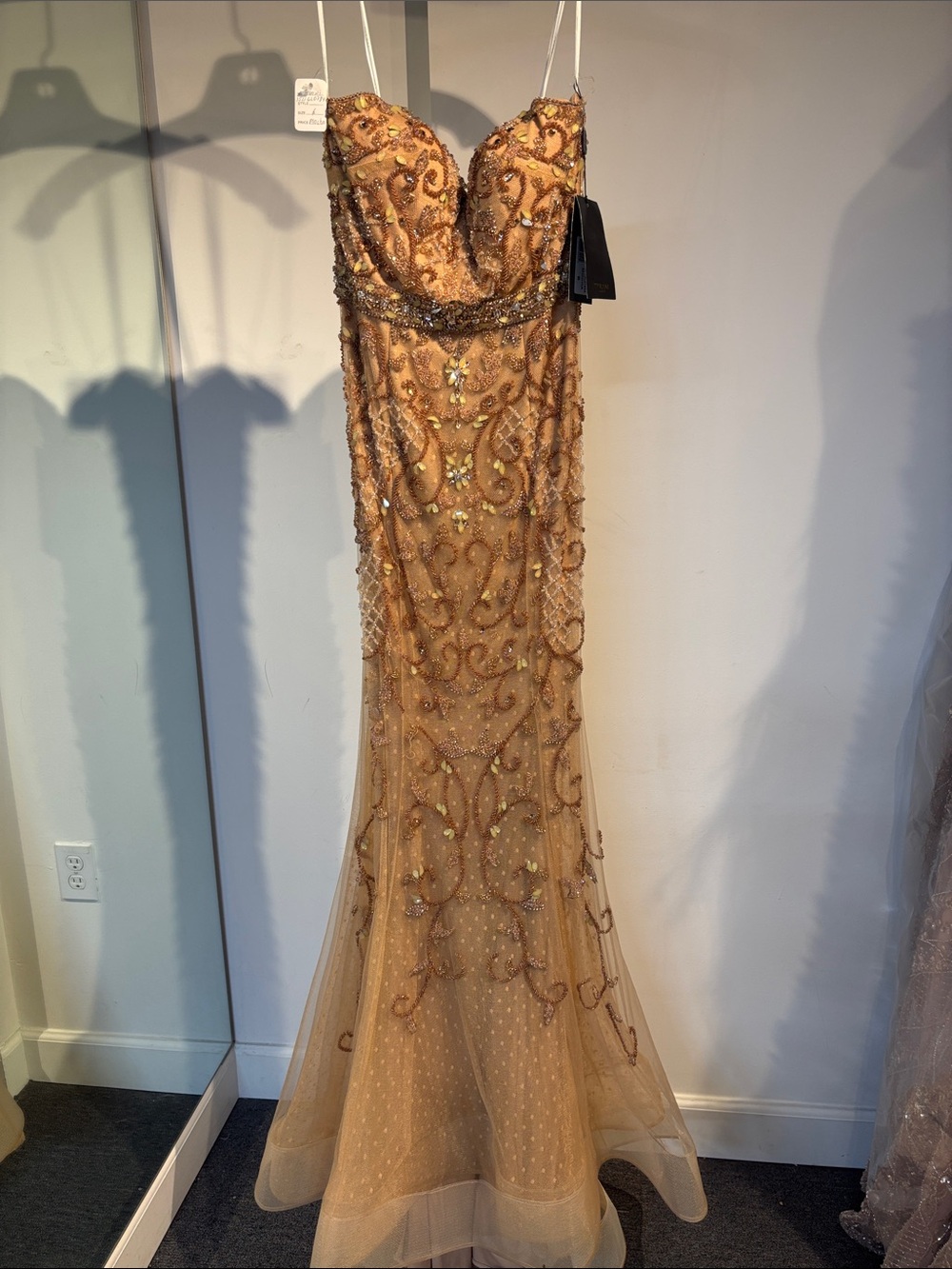 Terani Couture 0784 Mocha Evening Dress